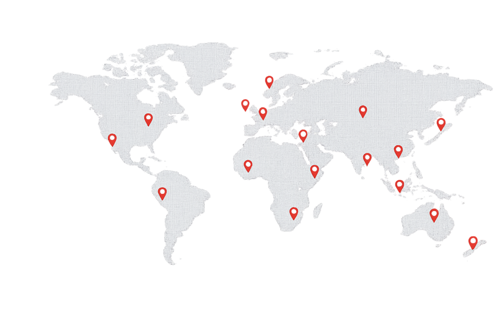 Global distribution map