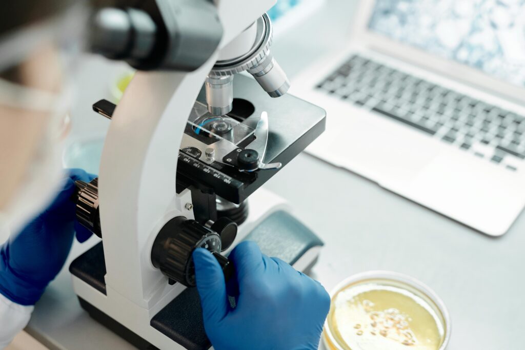 Healthcare professionals working in a laboratory
